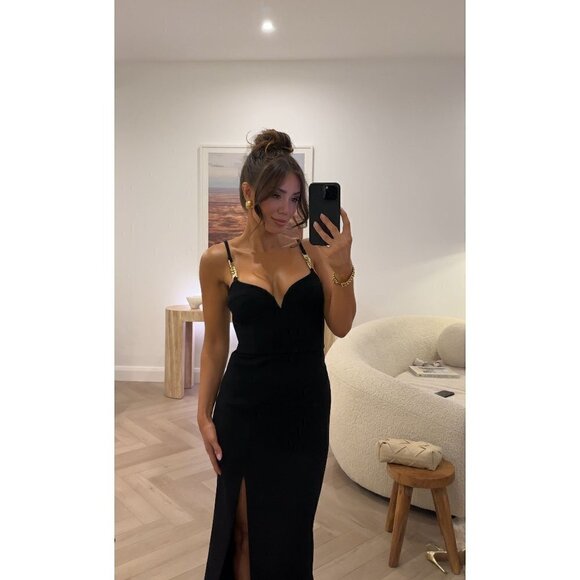 REBECCA VALLANCE Piero Gown Lime in Black Size US 4 - Picture 1 of 9